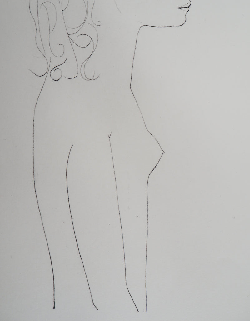 Pablo PICASSO (d’après) : Femme de profil, Lithographie signée