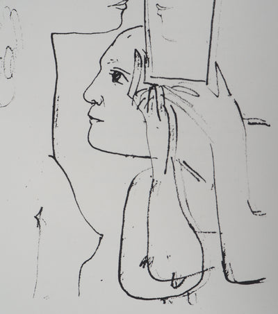 Pablo PICASSO (d’après) : Le reflet, Lithographie