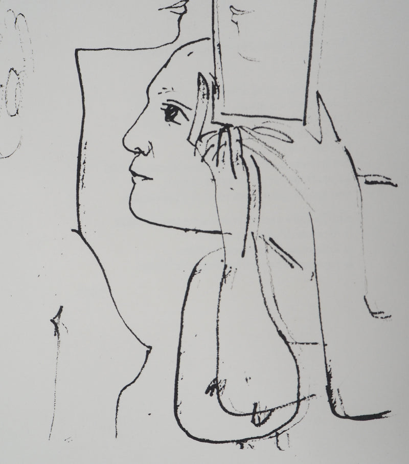 Pablo PICASSO (d’après) : Le reflet, Lithographie