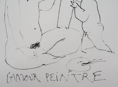 Pablo PICASSO (d’après) : L'amour peintre, Lithographie