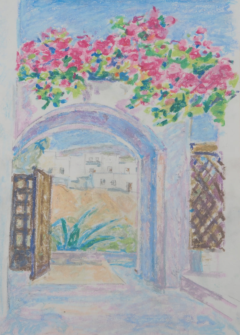 Manoel PILLARD : Été en Grèce, Dessin original signé