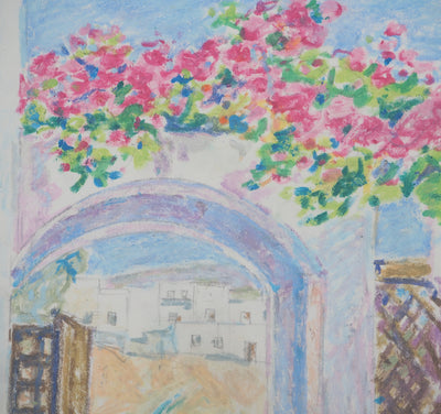 Manoel PILLARD : Été en Grèce, Dessin original signé