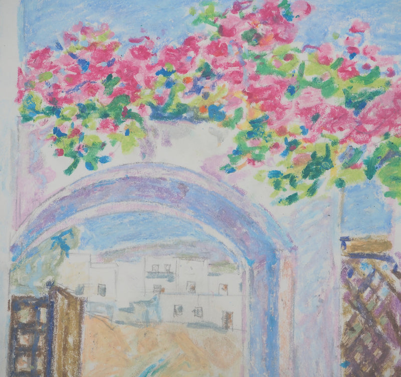 Manoel PILLARD : Été en Grèce, Dessin original signé