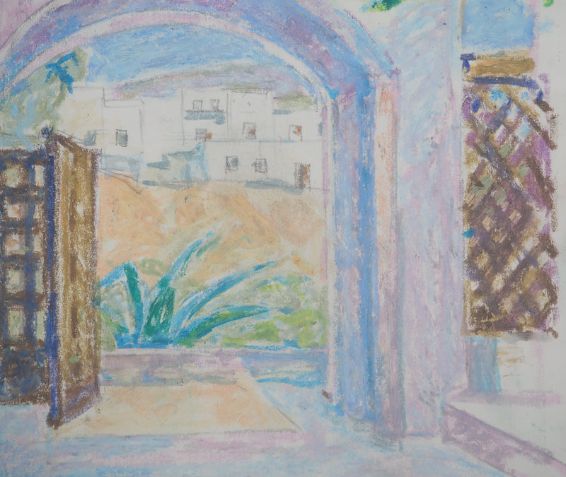 Manoel PILLARD : Été en Grèce, Dessin original signé