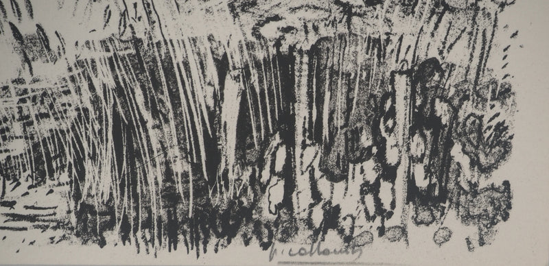 Paul COLLOMB : Paysage de campagne, Lithographie originale signée