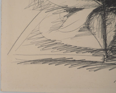 Franz PRIKING : Composition à la fleur, Lithographie originale signée