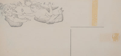 Aristide CAILLAUD : Amour dans les airs, Dessin original signé