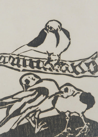 Peggy GOLDSTEIN : Les oisillons, Gravure originale signée