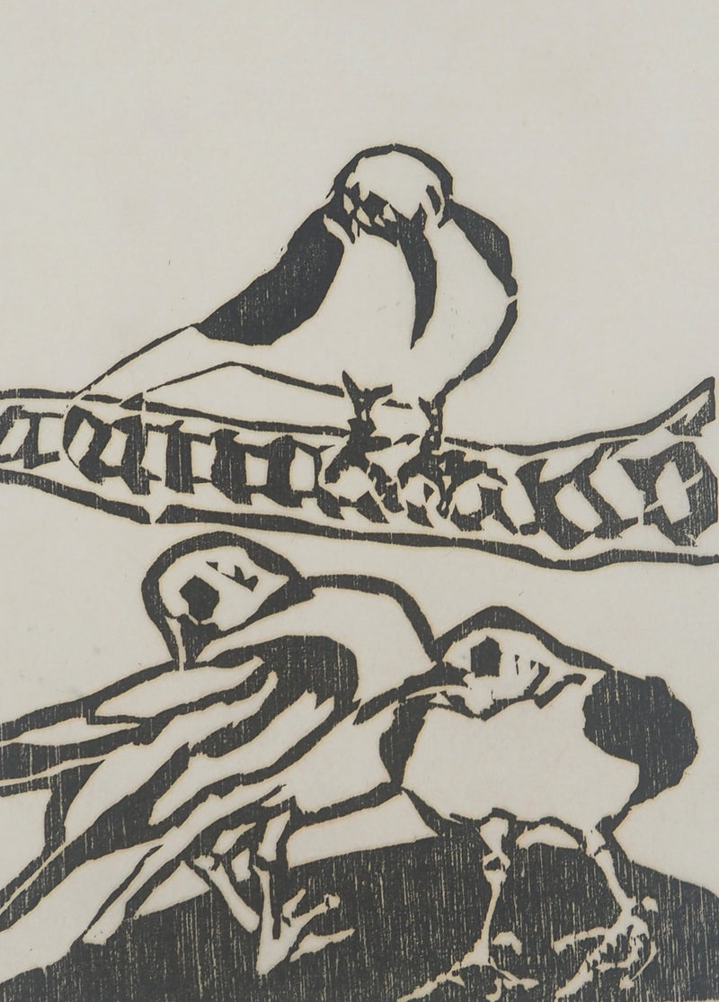 Peggy GOLDSTEIN : Les oisillons, Gravure originale signée