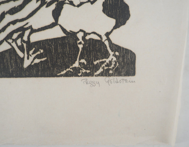 Peggy GOLDSTEIN : Les oisillons, Gravure originale signée