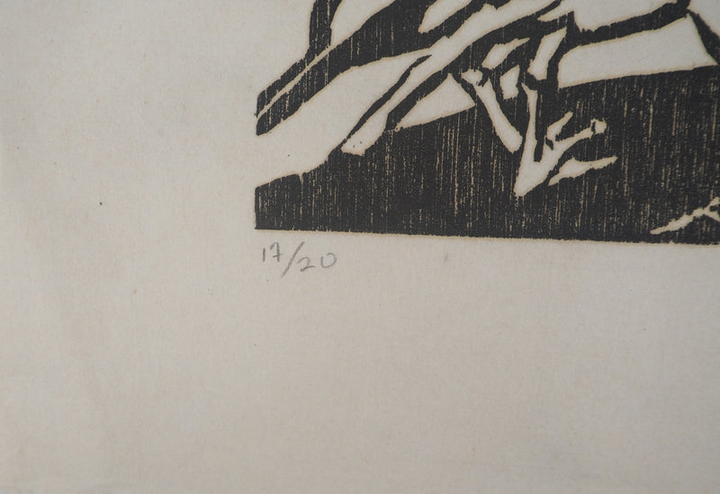 Peggy GOLDSTEIN : Les oisillons, Gravure originale signée