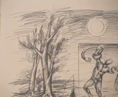 Franz PRIKING: Erotic creature, signed pencil drawing