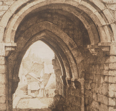 Robert VALLOIS : Passage dans l'ancien Paris, Gravure originale signée