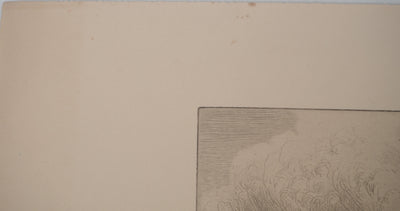 J.A. DOMENGE : Sentier de campagne, Gravure originale signée
