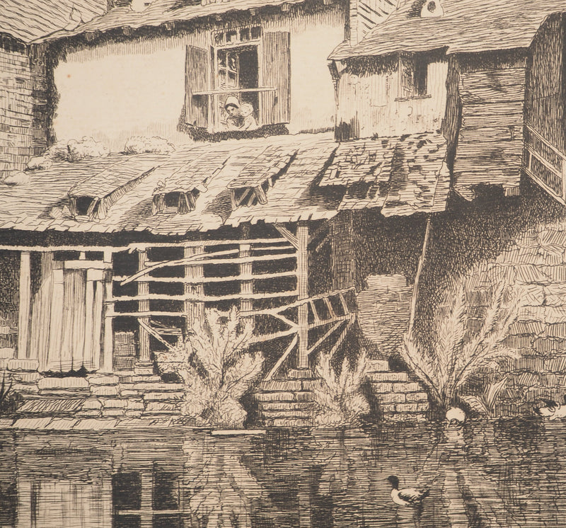 Nathaniel DE ROTHSCHILD : Vieilles maisons à Vitré, Gravure