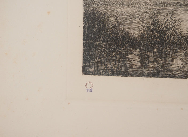 BT REMBRANDT (After): Rembrandt and Saskia, Signed Engraving