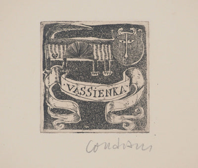 Brigitte COUDRAIN : Animal fantastique, Gravure originale signée