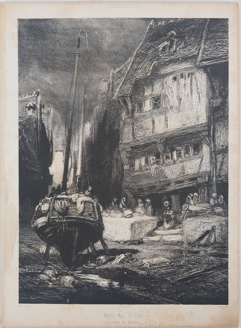 Tancrède ABRAHAM: The Unknown Country, Original signed engraving