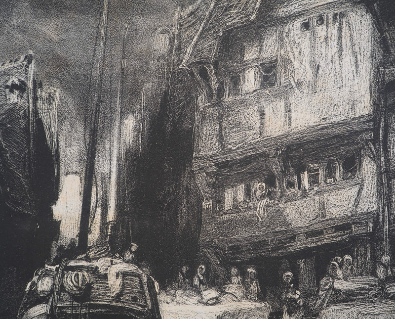 Tancrède ABRAHAM: The Unknown Country, Original signed engraving