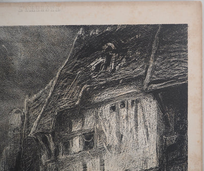 Tancrède ABRAHAM: The Unknown Country, Original signed engraving