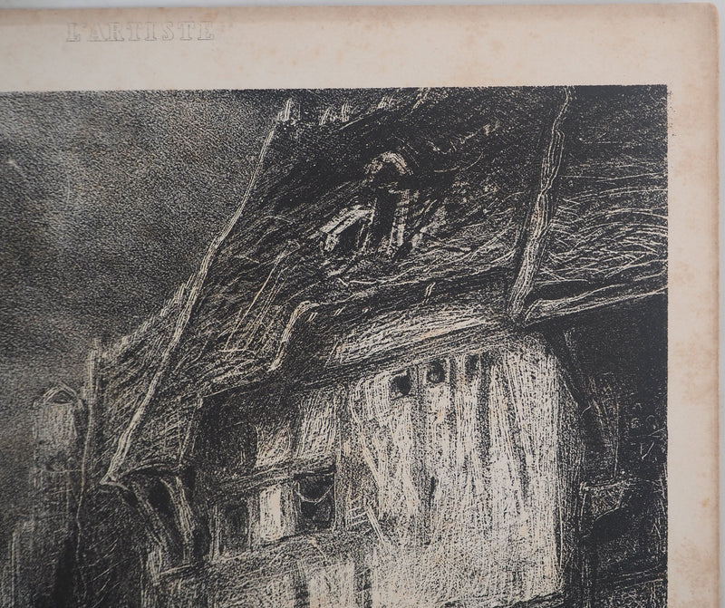 Tancrède ABRAHAM: The Unknown Country, Original signed engraving