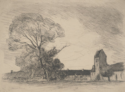 Jacques SIMON : Abbaye en Provence, Gravure originale signée