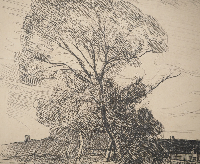 Jacques SIMON : Abbaye en Provence, Gravure originale signée
