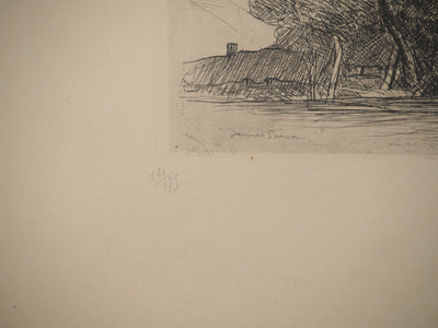 Jacques SIMON : Abbaye en Provence, Gravure originale signée