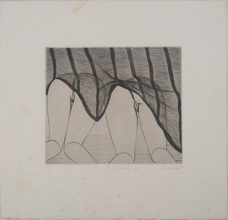 DARDILLAC : Intimité féminine (Entre-deux), Gravure originale signée