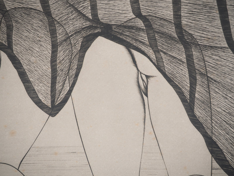 DARDILLAC : Intimité féminine (Entre-deux), Gravure originale signée