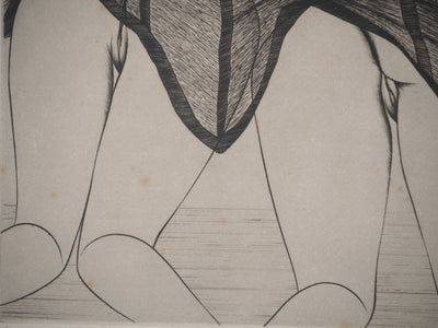 DARDILLAC : Intimité féminine (Entre-deux), Gravure originale signée