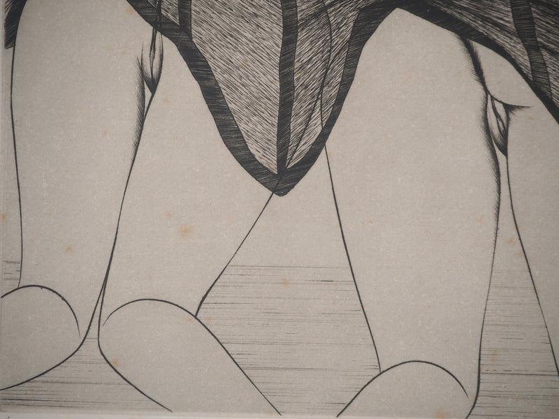 DARDILLAC : Intimité féminine (Entre-deux), Gravure originale signée