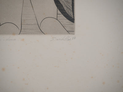 DARDILLAC : Intimité féminine (Entre-deux), Gravure originale signée
