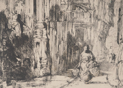Auguste BROUET : Vieux Rouen, Gravure originale