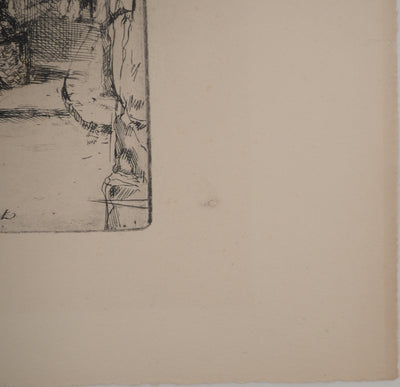 Auguste BROUET : Vieux Rouen, Gravure originale