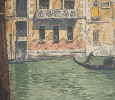 Wolfgang KERMER : Vieux palais à Venise, Gravure originale signée