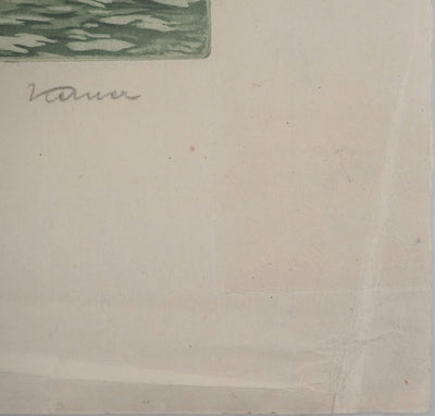 Wolfgang KERMER : Vieux palais à Venise, Gravure originale signée