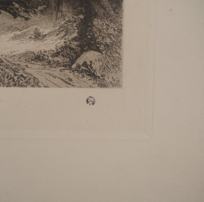AF Emilio GRAU SALA, Junges blondes Mädchen, Original signiertes Aquarell