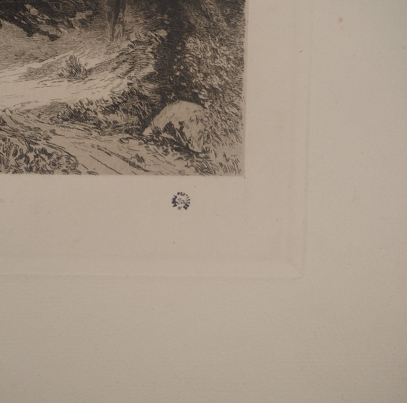 AF Emilio GRAU SALA, Junges blondes Mädchen, Original signiertes Aquarell