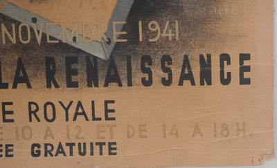 LA PERRIERE : L'oiseau au pinceau, Affiche en lithographie originale signée