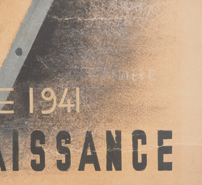 LA PERRIERE : L'oiseau au pinceau, Affiche en lithographie originale signée