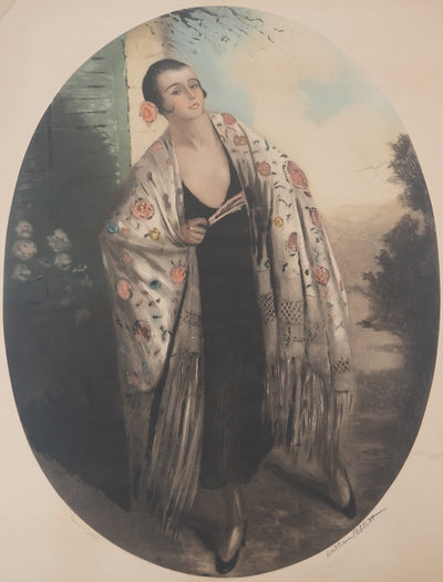 William ABLETT : Danseuse de Flamenco, Gravure originale signée