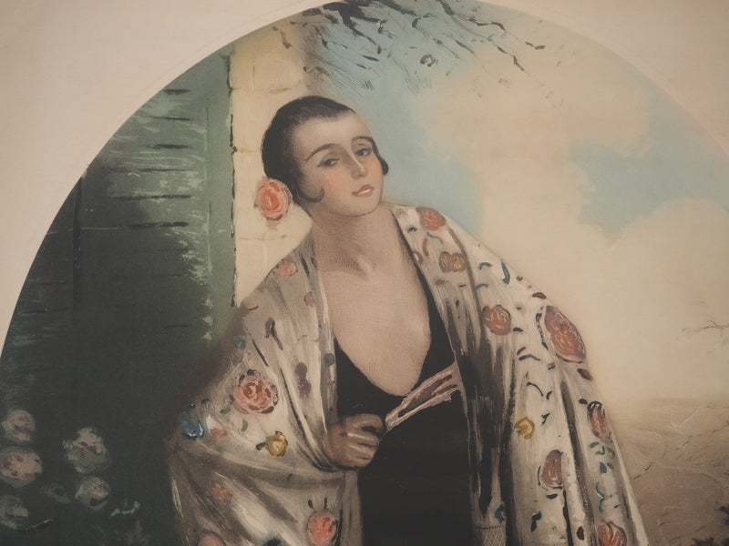 William ABLETT : Danseuse de Flamenco, Gravure originale signée