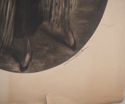 William ABLETT : Danseuse de Flamenco, Gravure originale signée