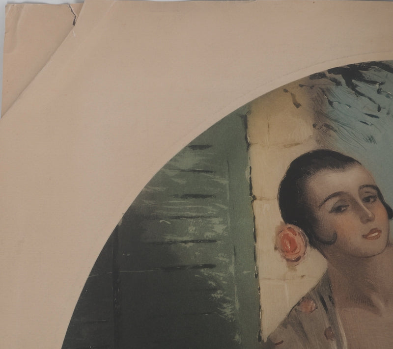 William ABLETT : Danseuse de Flamenco, Gravure originale signée