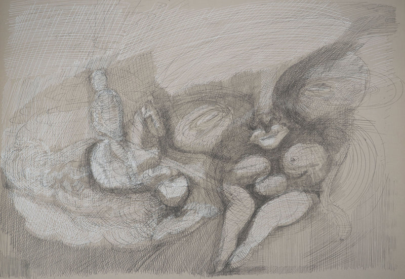Léon GAUCHEREL: The sea, Original signed engraving