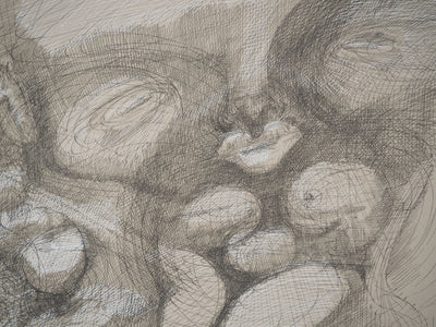 Léon GAUCHEREL: The sea, Original signed engraving