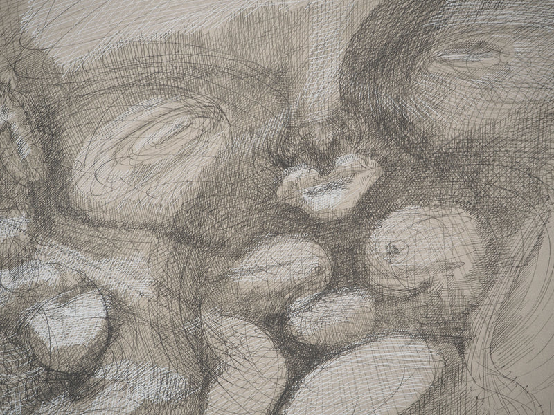 Léon GAUCHEREL: The sea, Original signed engraving
