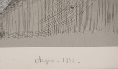 Léon GAUCHEREL: The sea, Original signed engraving