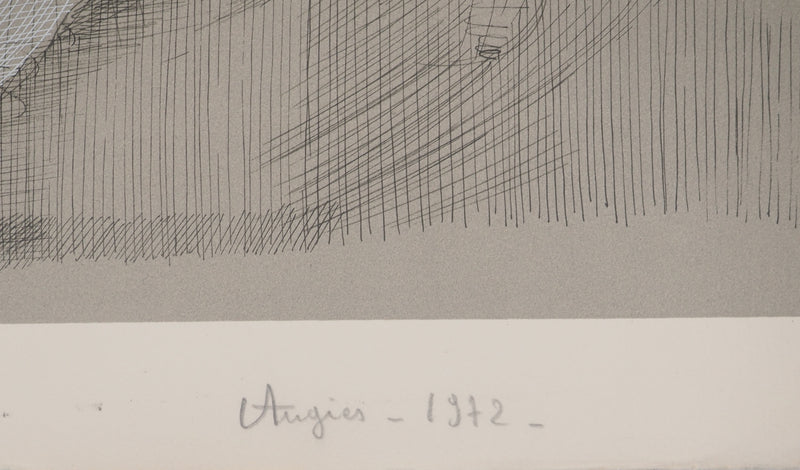 Léon GAUCHEREL: The sea, Original signed engraving